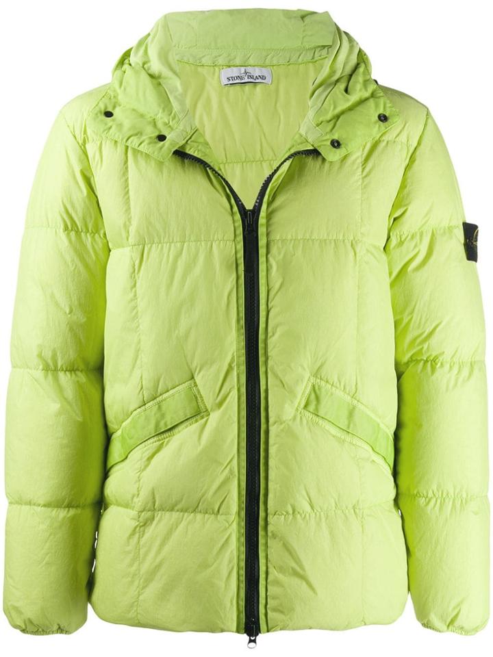 Stone Island Quilted Down Jacket - Green