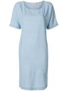 Closed Bleached Denim Shift Dress - Blue