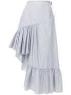Marques'almeida Ruffled Asymmetric Skirt - Grey