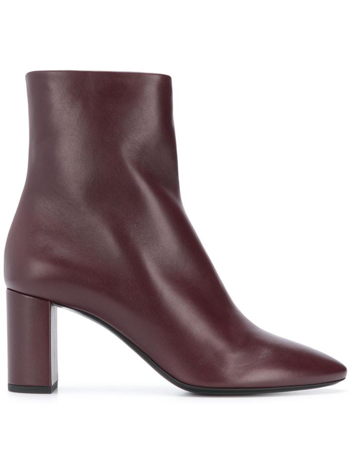 Saint Laurent Joplin Ankle Boots - Red