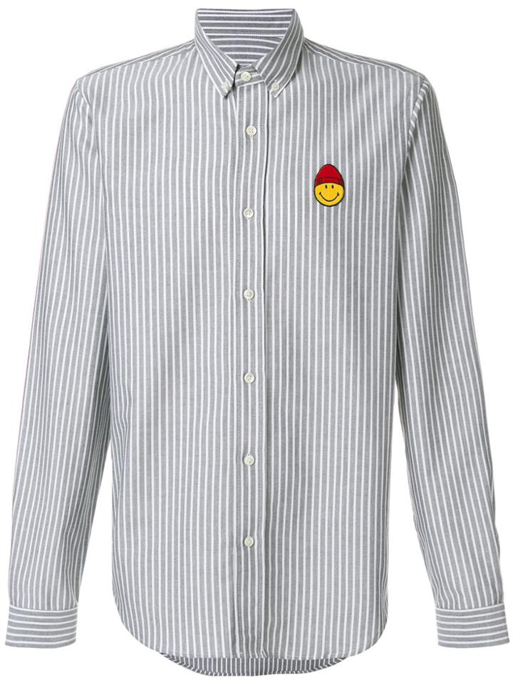Ami Alexandre Mattiussi Shirt With Smiley Patch - Grey