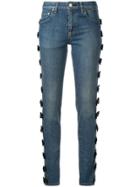 Tu Es Mon Trésor Side Ribbon Detail Jeans - Blue