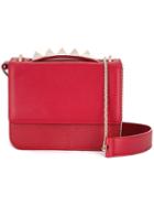 Salar Studded Handle Cross Body Bag, Women's, Red