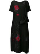 Yohji Yamamoto Deconstructed Floral Dress - Black