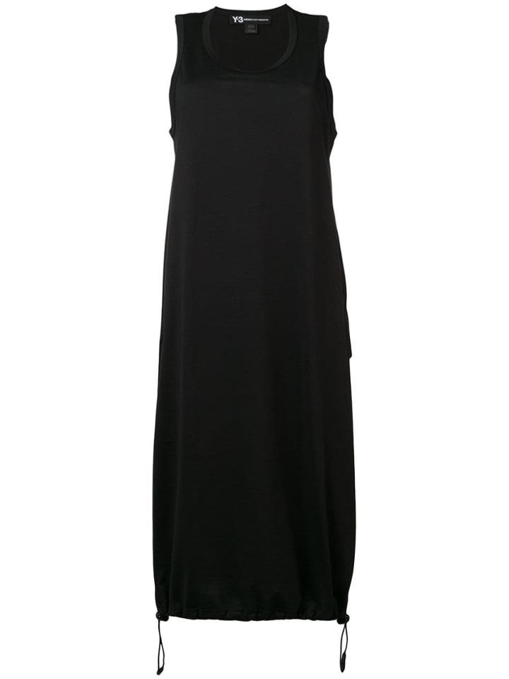 Y-3 Drawstring Long Tank Dress - Black