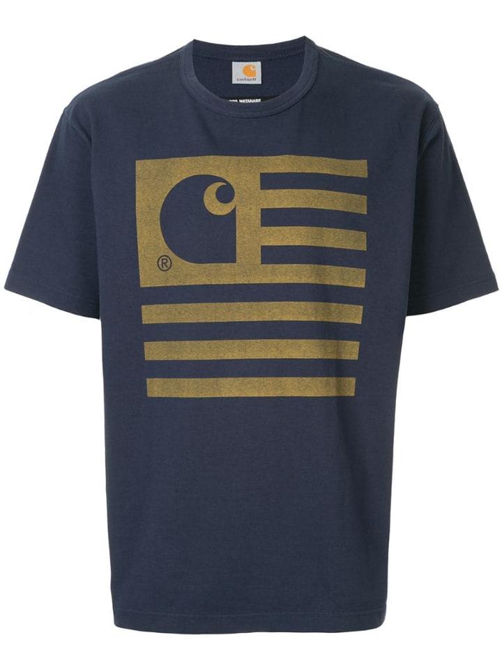 Junya Watanabe Man Junya Watanabe X Carhartt Printed T-shirt - Blue