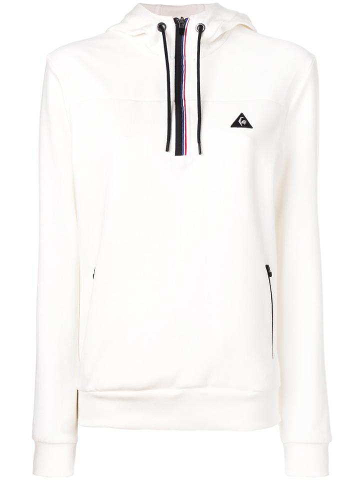 Le Coq Sportif Zipped Hoodie - White