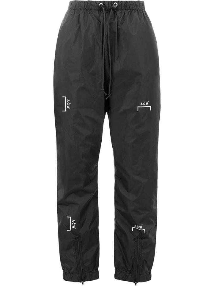 A-cold-wall* Cropped Drawstring Trousers - Black