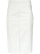 Andrea Marques Front Slit Pencil Skirt - Nude & Neutrals