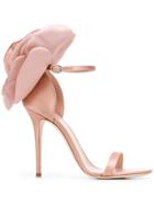 Giuseppe Zanotti Design Peony Appliqué Sandals - Pink