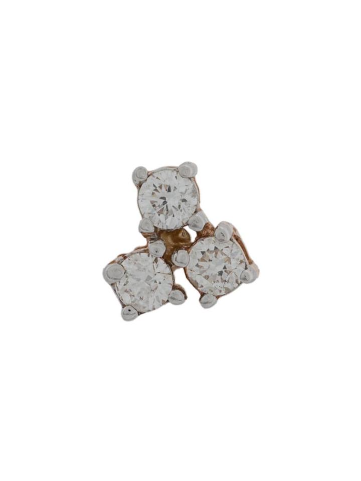 Kismet By Milka 14kt Rose Gold Spring - Lightbeam Trio Diamond Stud