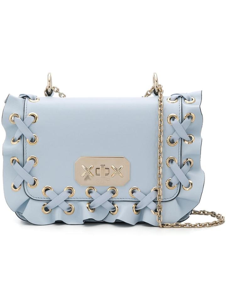 Red Valentino Red (v) Rockruffle Shoulder Bag - Blue