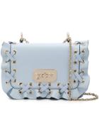 Red Valentino Red (v) Rockruffle Shoulder Bag - Blue