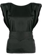 Nineminutes Satin Sleeveless Blouse - Black