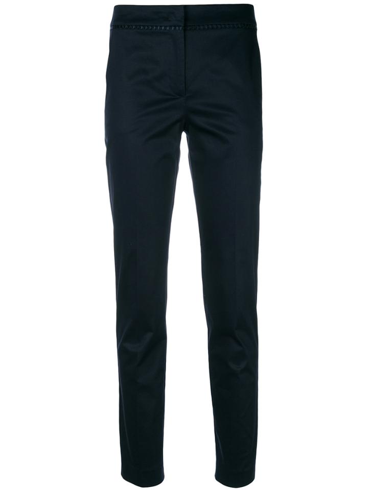 Blumarine Embroidered Detail Trousers - Blue