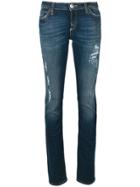 Philipp Plein Low Rise Ripped Skinny Jeans - Blue