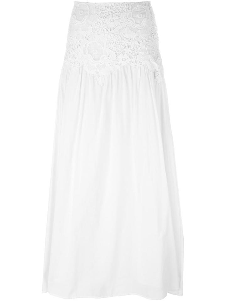 See By Chloé Guipure Lace Panel Maxi Skirt