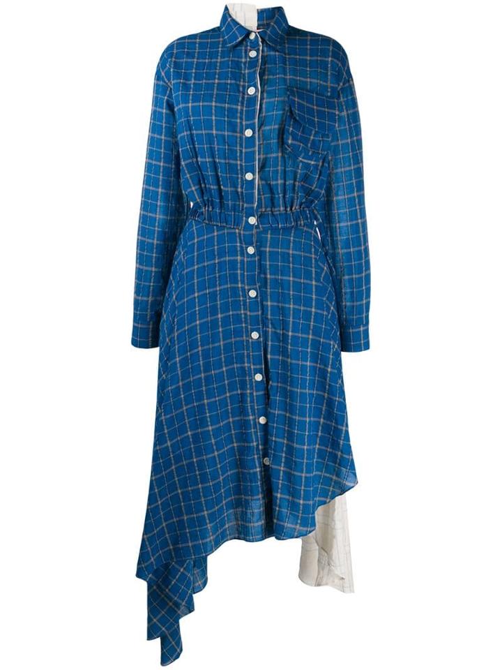 Natasha Zinko Asymmetric Shirt Dress - Blue