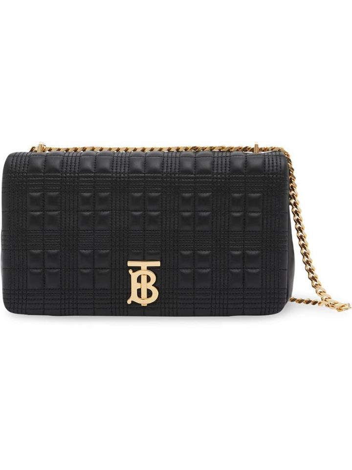 Burberry Lola Monogram Detail Crossbody - Black