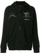 Maharishi Embroidered Zip Front Hoodie - Black