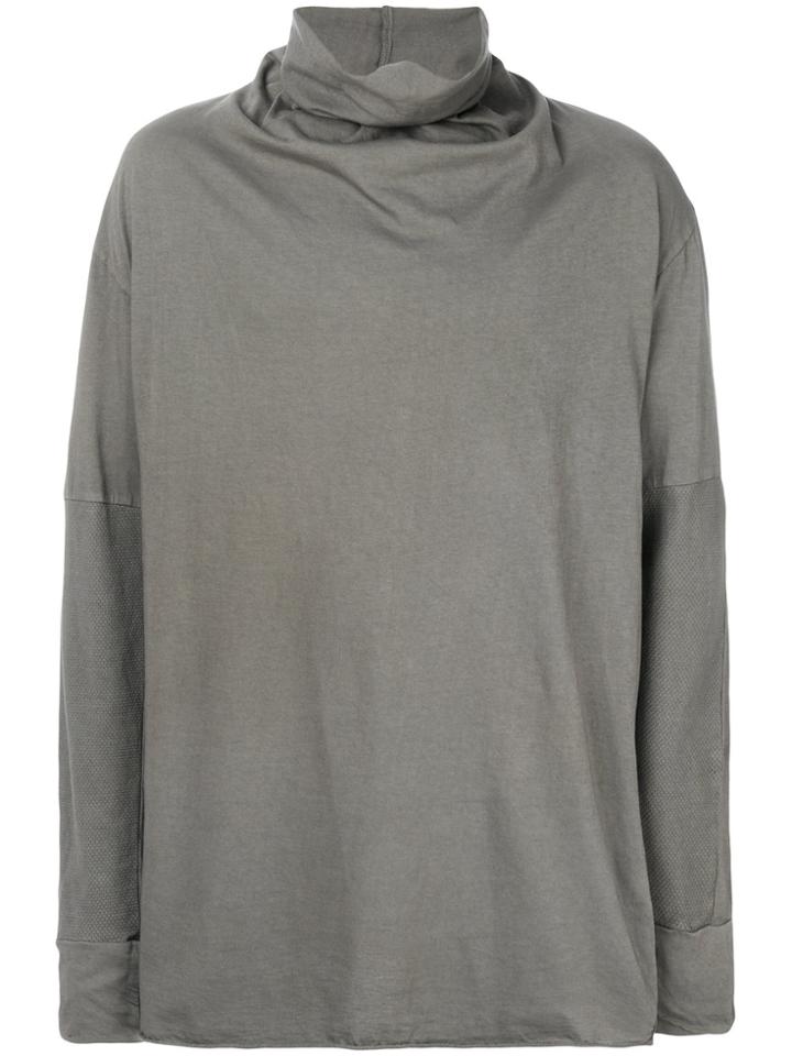 Lost & Found Rooms Draped Neck Longsleeved T-shirt - Grey