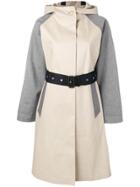 Mackintosh Putty & Grey Cotton Oversized Hooded Trench Coat Lr-093/cb