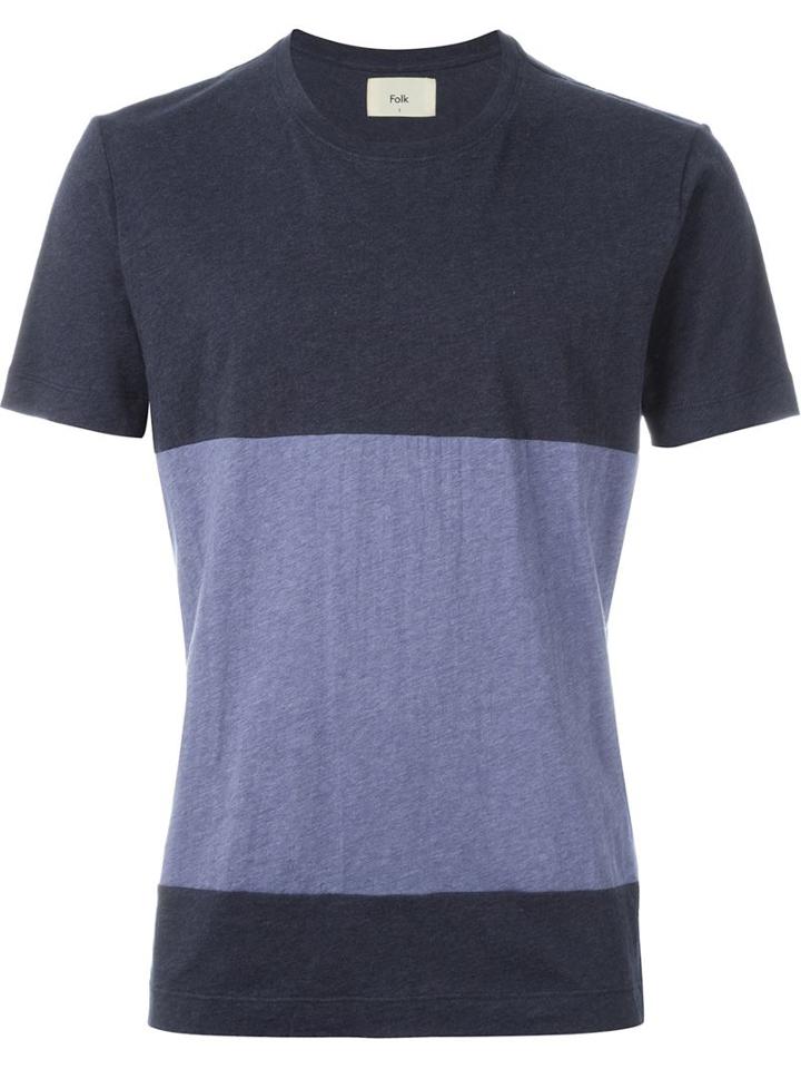 Folk Prospect T-shirt, Men's, Size: M, Blue, Cotton