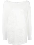 Alberta Ferretti Bead Embellished Jumper - White