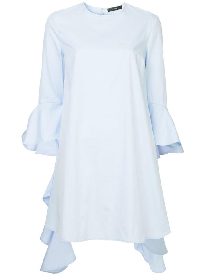 Ellery Long Frill Cuff Dress - Blue