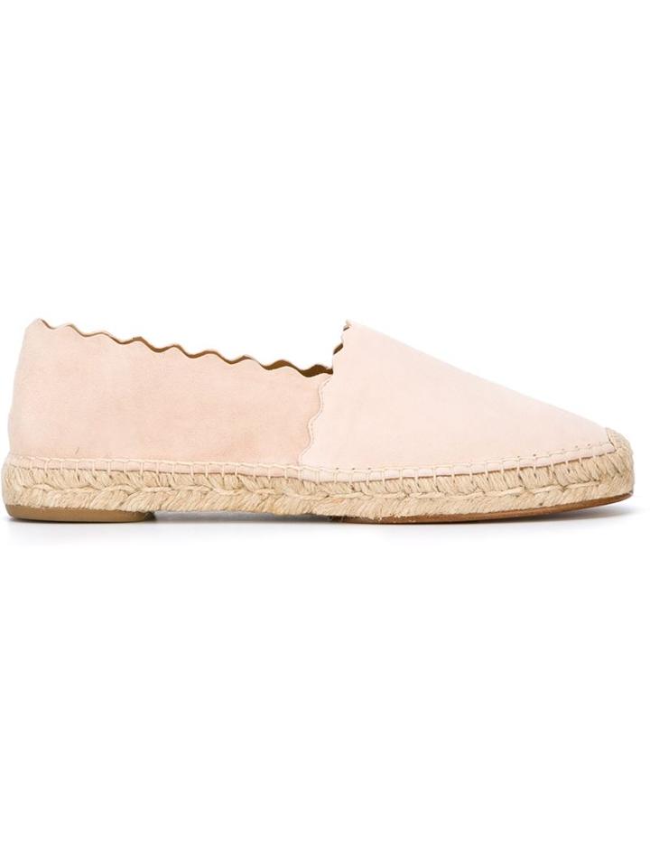 Chloé Lauren Espadrilles, Women's, Size: 37, Nude/neutrals, Leather/suede/raffia