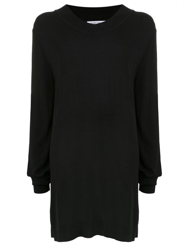 Gloria Coelho Asymmetric Neck Knit Blouse - Black