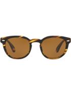 Oliver Peoples Sheldrake Round Sunglasses - Brown