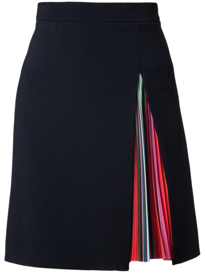 Mary Katrantzou Rainbow Stripe Pleated Skirt