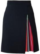 Mary Katrantzou Rainbow Stripe Pleated Skirt