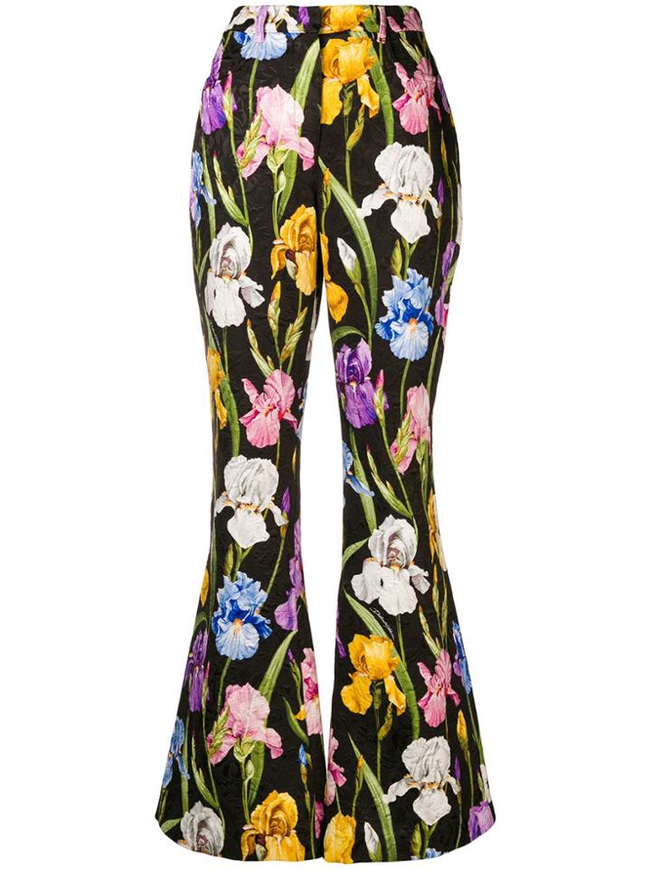 Dolce & Gabbana Floral Trousers - Black
