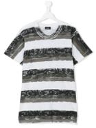 Diesel Kids - Teen Striped T-shirt - Kids - Cotton - 16 Yrs, Boy's, Grey
