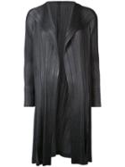 Pleats Please By Issey Miyake - Pleated Coat - Women - Polyester - 3, Black, Polyester