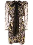 Giambattista Valli Printed Silk Dress - Black