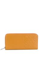 Loewe Embossed Logo Stamp Zipped Wallet - Brown