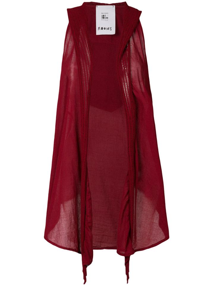 Lost & Found Rooms Sleeveless Cardigan - Red