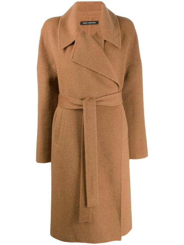 Iris Von Arnim Belted Wrap Coat - Brown
