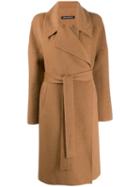 Iris Von Arnim Belted Wrap Coat - Brown
