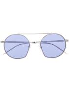 Emporio Armani G50 Round Frame Sunglasses - Silver