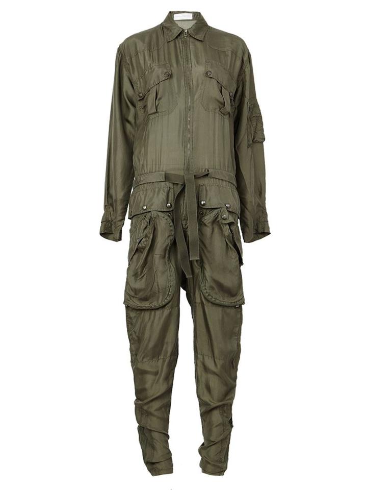 Faith Connexion Cargo Jumpsuit, Women's, Size: S, Green, Silk