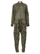 Faith Connexion Cargo Jumpsuit, Women's, Size: S, Green, Silk