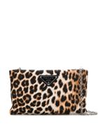 Prada Animal Print Mini Clutch - Neutrals