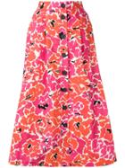 Isa Arfen Floral Print Midi Skirt - Pink