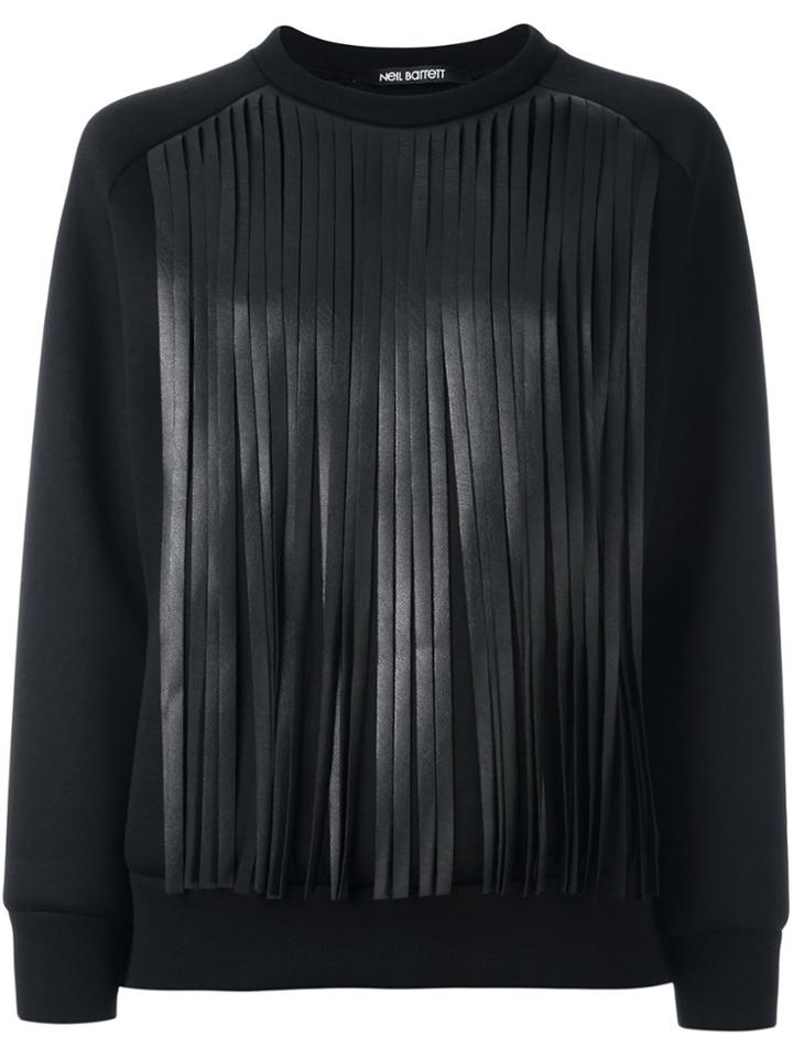 Neil Barrett Fringed Sweatshirt - Black