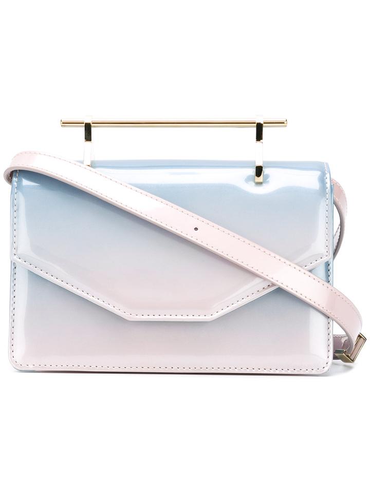 M2malletier - Indre Shoulder Bag - Women - Calf Leather/patent Leather - One Size, Women's, Blue, Calf Leather/patent Leather