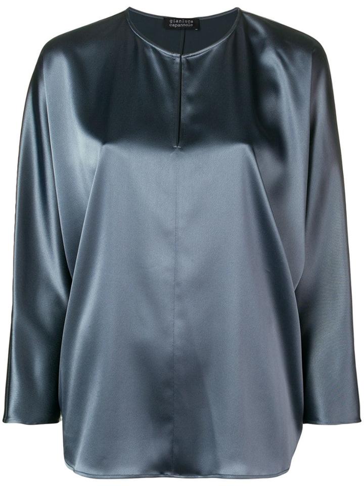 Gianluca Capannolo Satin Blouse - Blue
